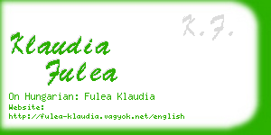klaudia fulea business card